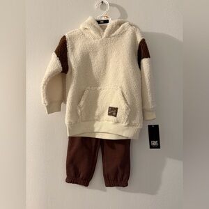 Frye Cream and Brown Sherpa Jacket